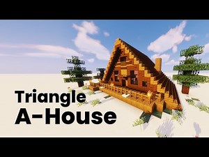 🔨Minecraft: Modern Triangle A-House Tutorial w/ Chimney!🏠