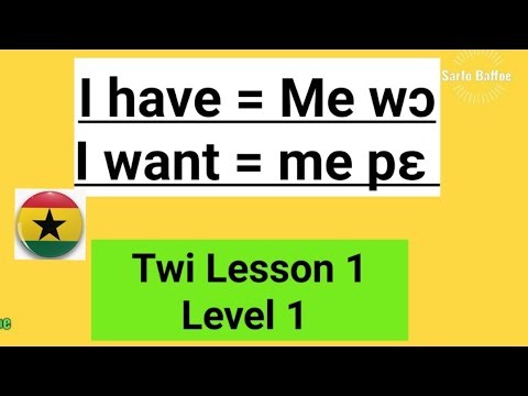 Twi Lesson 1, Level 1
