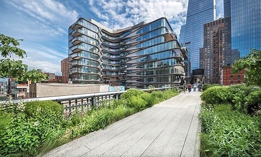520 W 28th Street, a luxury residential project located next to The High Line, was designed by Zaha Hadid Architects. It's Zaha Hadid's only built project in New York City. | Metropolis Magazine