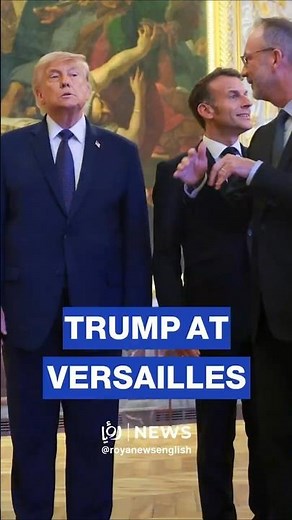 Trump arrives at Palace of Versailles for dinner with Macron
