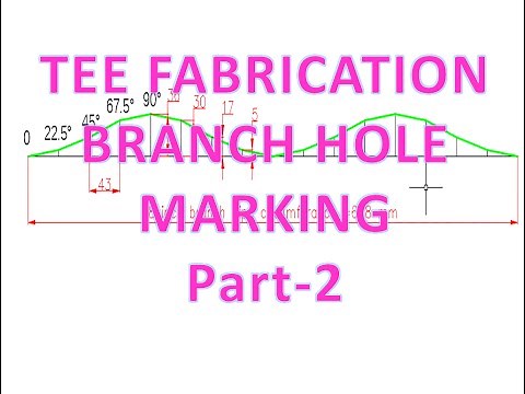 Piping_Tee fabrication/saddle depth/branch hole marking template_part -2