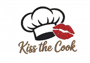 Kiss the Cook Embroidery Design: Chef Hat Machine Pattern (digital Download) - Etsy