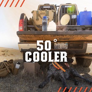 In the summer heat, your dog's well-being is of the upmost importance. We tested our G1 Kennel alongside a variety of other crates to see how they fare in warmer temperatures. In 100 degree weather, the ceiling of a leading aluminum kennel heated up ~50 degrees more than a GUNNER. The primary reason the GUNNER kennel performed so much better is because of its double-walled structure. All kennels’ outer surfaces heated to temperatures over 166° and for our competitors that high heat pushed right 