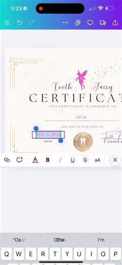 Editable Tooth Fairy Certificate Set | First Tooth Keepsake (digital Download) - Etsy