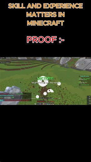 SKILL AND EXPERIENCE MATTERS IN MINECRAFT PROOF = #minecraft #gaming