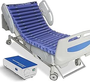 MAIDeSITe Alternating Air Pressure Mattress with Detachable Air Cells, Weight Limit 400 lbs, includes Fuses and Electric Pump System, Fits Standard Size Hospital Bed, S01A