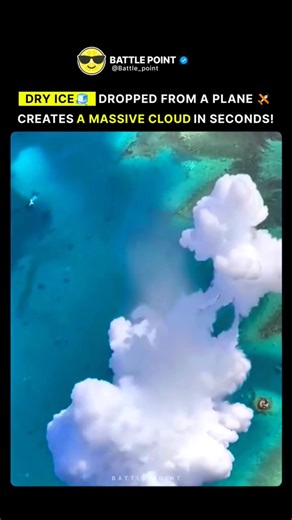 Dry Ice Dropped from a Plane Creates a Massive Cloud in Seconds! ☁✈️
