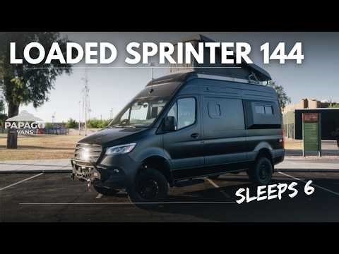 Custom Mercedes Sprinter 144 Van Tour | Sleeps 6