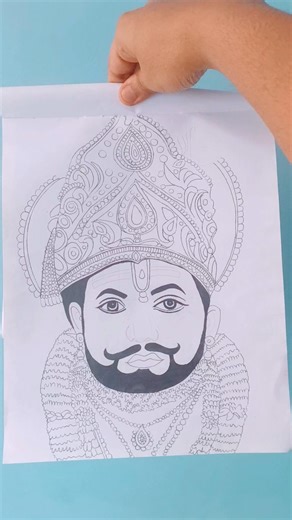 pencil sketch of kathu shyam 🩵🩷 #art #explore #trend #song