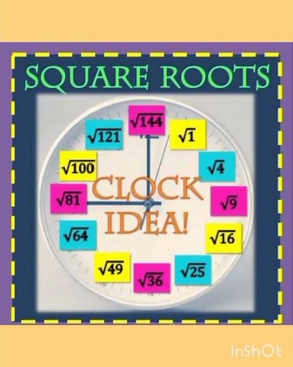 Square Root Clock Time maths project / TLM / Activity