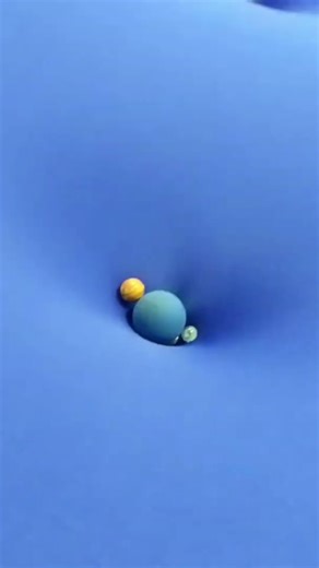 Gravity Visualized with two points on a cloth