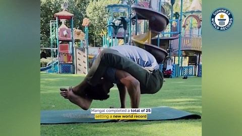 Push Ups Legs Above Head Record