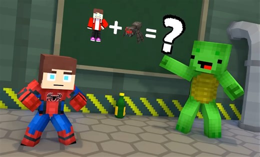 我的世界：科学家麦琪与蜘蛛侠杰杰仇恨已久，双方展开了激烈的追逐战