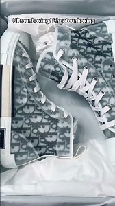 Dior b23 high top sneakers unboxing with me 😍 soo comfy 😘 Link on bio ♥️