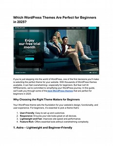 Which WordPress Themes Are Perfect for Beginners in 2025? - SlideServe