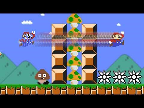 Every time Mario jumps, he's instantly teleported.