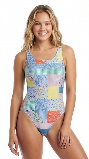 Sporti Country Bloom Wide Strap One Piece Swimsuit (22-44) | SwimOutlet.com