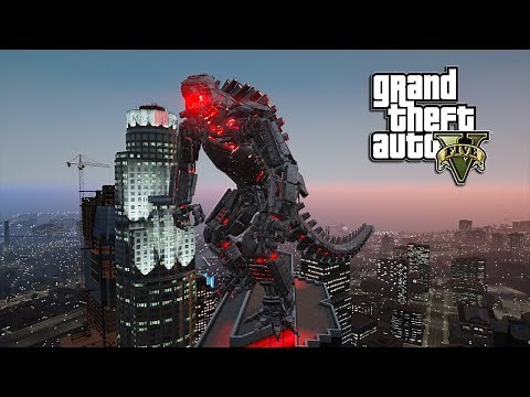 GTA 5 - MECHAGODZILLA, TOTAL ATOMIC CHAOS!! (2K)