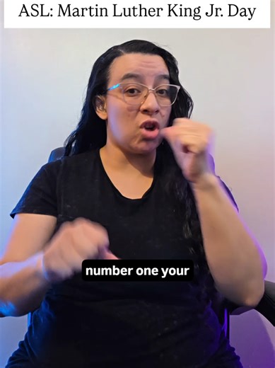 Learn how to sign Martin Luther King Jr. Day in American Sign Language. #learnaslwithdeborah #americansignlanguage #martinlutherking #mlkjr