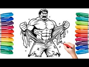 Avengers Superhero Coloring: Hulk - Easy and Fun Drawing Coloring Art Videos
