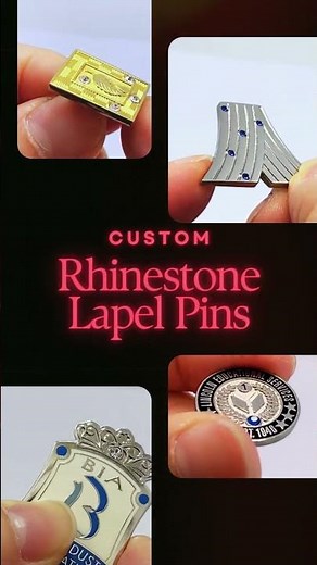 🎇Stunning Rhinestone Lapel Pins | Custom Metal Pins That Sparkle! #lapelpin #jinsheu #giveaway