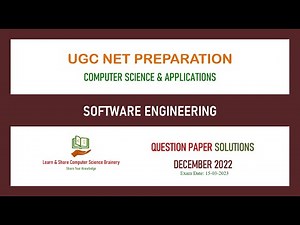 Dec 2022 (QP2) - Unit 6 - Software Engineering - UGC NET Computer Science Solutions