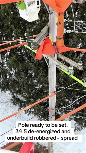 Setting Up a Pole for Line Work