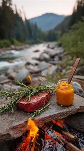 Beef Stack sizzling in the heart of nature — a wild cooking experience full of flavor and adventure.