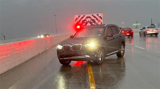 Lightning strikes vehicle on Tomball Parkway