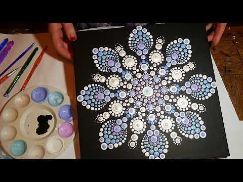 How to paint dot mandalas with Kristin Uhrig-#29 Snowflake