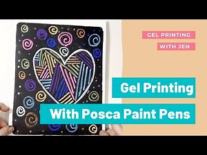 Gel Printing with Paint Pens - Using Posca Paint Pens on the Gel Plate
