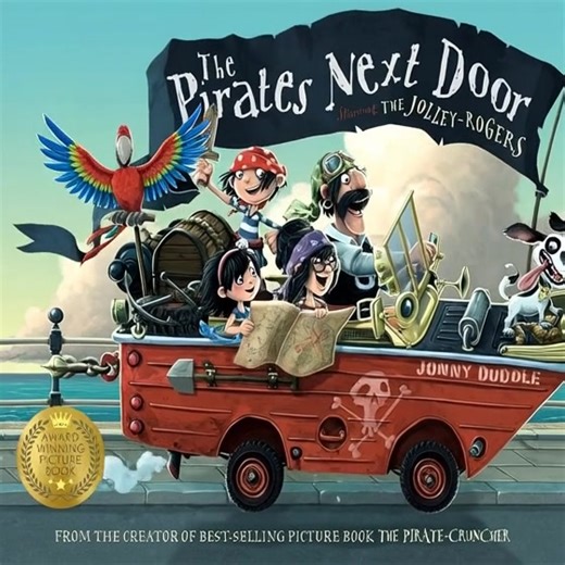 🏴‍☠️ **𝐀𝐡𝐨𝐲, 𝐁𝐨𝐨𝐤 𝐋𝐨𝐯𝐞𝐫𝐬!** 🏴‍☠️ What if your *next-door neighbors* were… **𝑷𝑰𝑹𝑨𝑻𝑬𝑺?!** 😱⚓ Meet *𝐓𝐡𝐞 𝐏𝐢𝐫𝐚𝐭𝐞𝐬 𝐍𝐞𝐱𝐭 𝐃𝐨𝐨𝐫* by Jonny Duddle — a hilariously clever picture book where polite suburbia crashes headfirst into swashbuckling pirate chaos! 🏴‍☠️ ISBN: 9781848773929 🦜𝙀𝒙𝙥𝒆𝙘𝒕: ✔️ Sneaky pirates trying *very hard* to fit in ✔️ Neighbors who suspect something fishy 🐟 ✔️ Laugh-out-loud illustrations ✔️ A story kids (and grown-ups!) will want to re