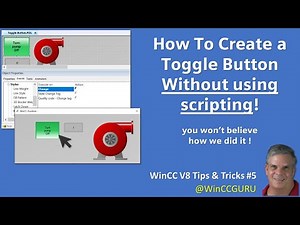 WinCC v8 Tip 5: Create Toggle Button - No Scripting Required! ✨Learn SCADA Programming #WinCCGURU