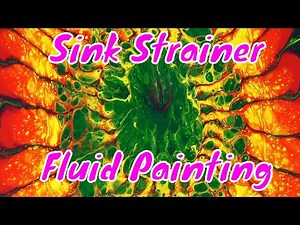 Acrylic Pour with Sink Strainer - Fluid Acrylic Painting with Sink Strainer Technique (Easy)