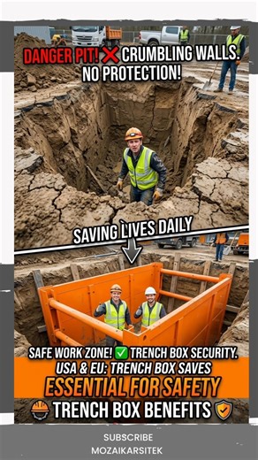 What is this INSANE Metal Box in Construction? #TrenchBox #CivilEngineering #ConstructionSite #Tech