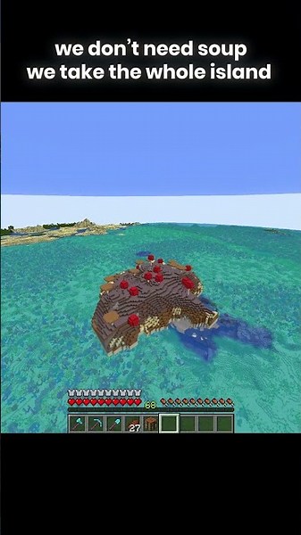 we took the whole mushroom island #minecraft #meme