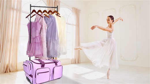 Watch How to Assemble the Dance Bag with Garment Rack on Amazon Live