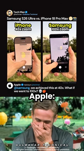 Apple vs Samsung Moon Zoom Comparison
