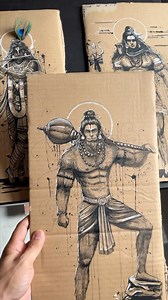 DIY Wooden Pens 😎 Last illustration in the Series ✨ Shree HanumanJi 🙏🏻 @ps.rathour #hanuman #artreels #reelartwork #reelart #drawingreels #bajrangbali #artvideos #inkillustration #artinspiration | Pankaj Singh Rathour
