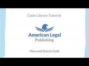 How to View and Search Code on the American Legal Code Library