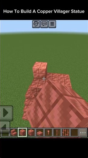 How To Build A Copper Villager Statue 🗿 🟠 #minecraft #shorts #foryou