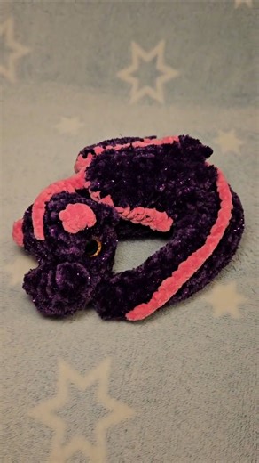 Sleeping Dragon (not quite) 🐲🌙✨ #amigurumi #crochet #amigurumicrochet