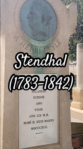 Tomba Stendhal (1783-1842) Marie Henry Beyle. Scrittore. Il rosso e il nero. Sindrome. Montmartre.