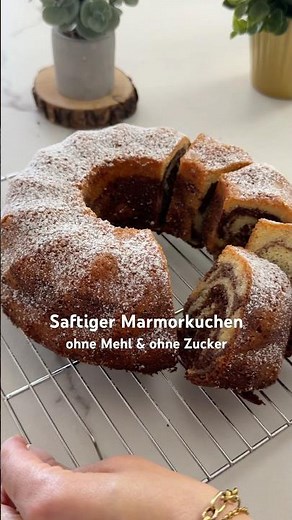 Gluten-free marble cake without flour & without added sugar #keto #lowcarb #shorts #sugarfree
