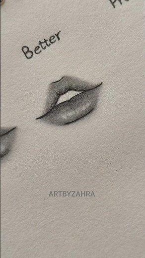 How to draw Lips Tutorial ✨ (simple, better and pro)#artbyzahra #drawing #howtodraw #lips #tutorial
