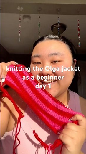 day 1 of knitting the olga jacket! #knitting #olgajacket #petiteknit