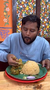 Bezawada Khalid Bhai Mutton Biryani Eating with Chicken Pakoda | Telugu Foodie