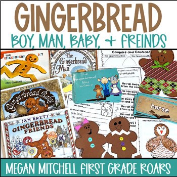 Gingerbread Boy Man Baby Friends Read Aloud Book & Activities Comprehension