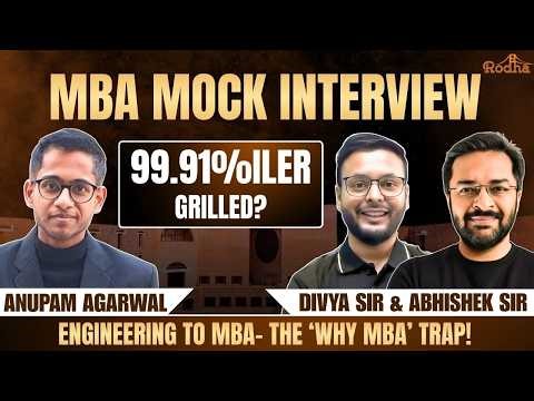 IIM Bangalore Mock Interview: 99.91%iler Gets Grilled | Rodha GDPI