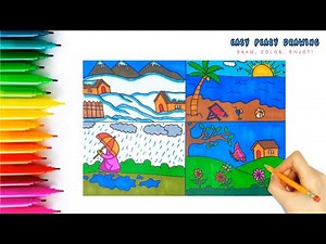 DRAWING Seasons and Weather Made EASY for Kids and Beginners!
